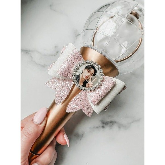 San Ateez Light Stick Bow Deco Photo Atiny Lightiny WORLD TOUR 2024 - Picture 1 of 1